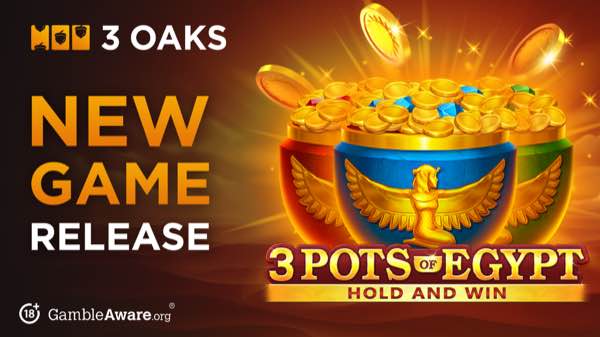 3 Oaks Gaming delivers feature-rich Hold and Win title with 3 Pots of Egypt