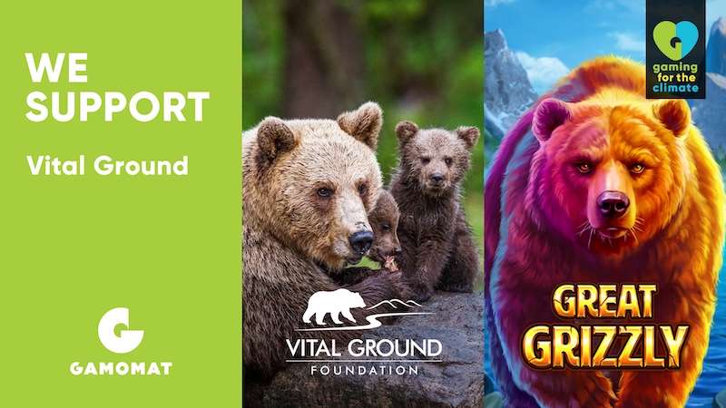 GAMOMAT expands its Gaming for the Climate initiative with the launch of Great Grizzly