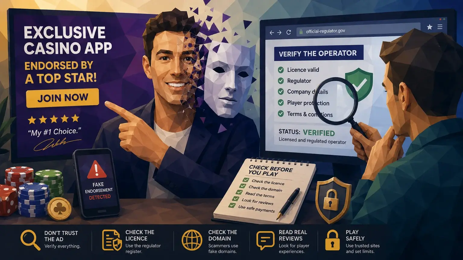 AI Deepfake Casino Scams: How Fake Endorsements Are Used by Unlicensed Operators