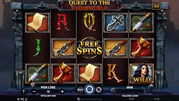 Spinomenal unveils Quest to the Underworld slot