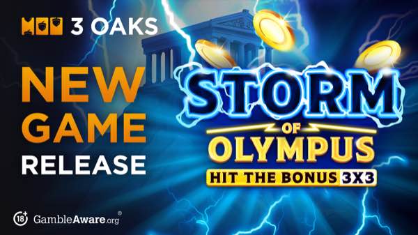 3 Oaks Gaming unleashes Zeus’ power in latest Hit the Bonus release Storm of Olympus